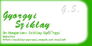 gyorgyi sziklay business card